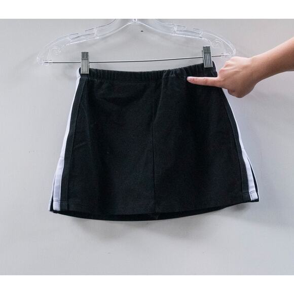 UNIF Women's Size XS Black White Track Skort Mini A Line Athletic Lined - Picture 5 of 9